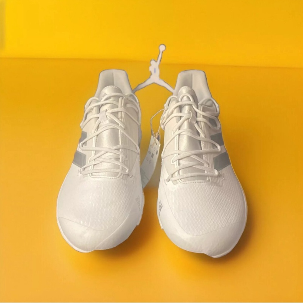 Adidas Adizero Afterburner White Metal Baseball Cleats H00971  Men’s Size 13